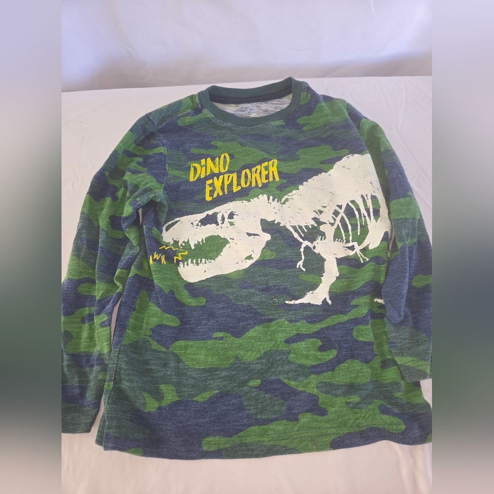 Wonder Nation Dino Explorer Camouflage Long Sleeve Tee
